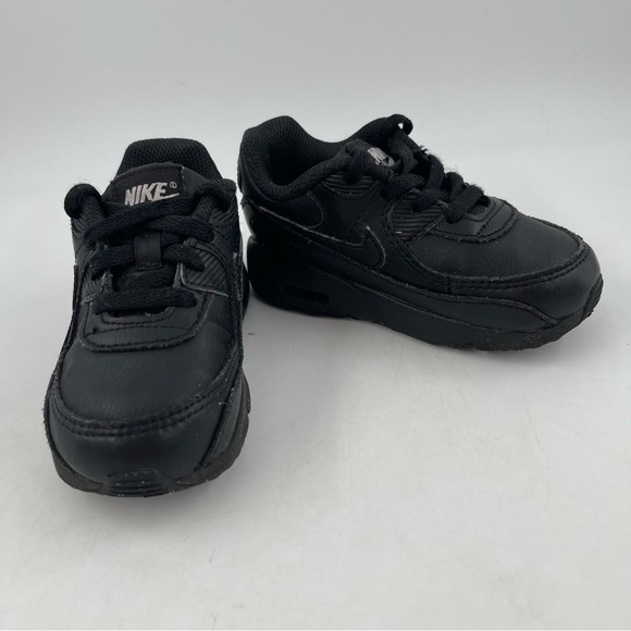 Nike Infant Air Max 90 LTR Triple Black Casual Athletic Shoes - Size 7 C - Picture 6 of 11